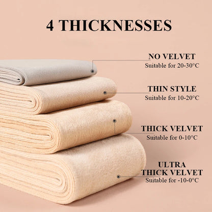 Women's Winter Fleece Tights – Warm Double-Layer Design