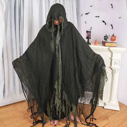 Halloween Grim Reaper Cloak Long Hooded Unisex Suitable For Devil Grim Reaper Witch Wizard Christmas Cosplay Red Death Cloaks