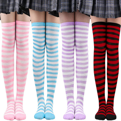 Striped Over the Knee Socks – Long Pinstripe Style