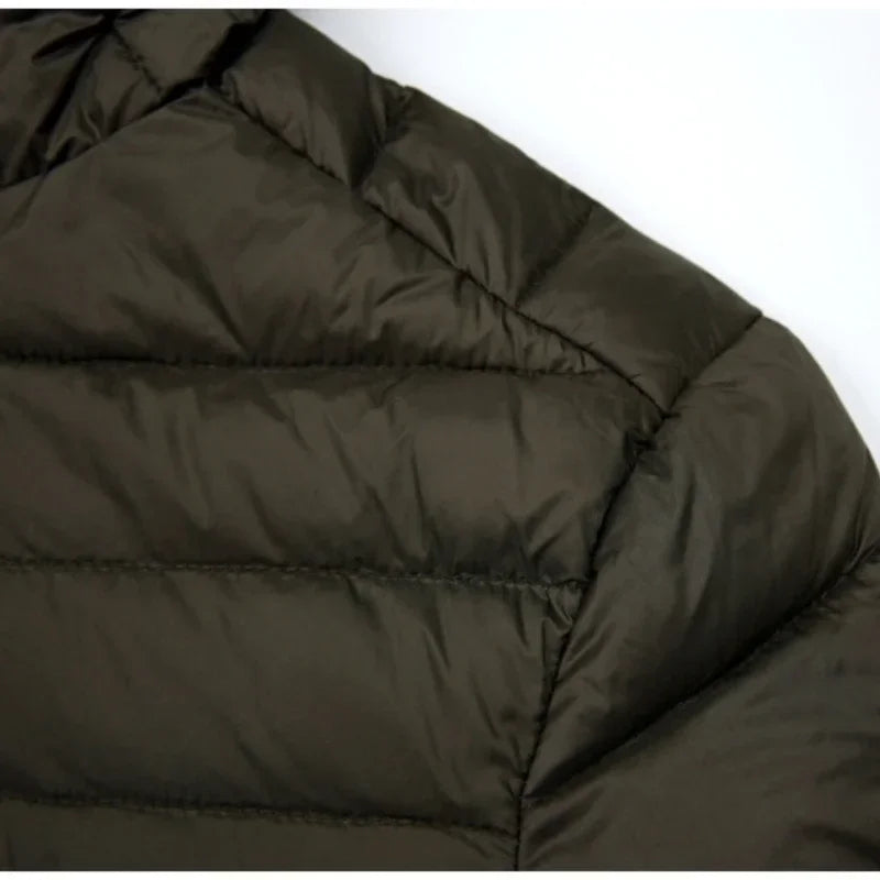 Down Jacket Men's 2024 New 90% White Duck Down Super Light Down Jacket Men's Lightweight Thermal Coat Hooded Feather Coat
