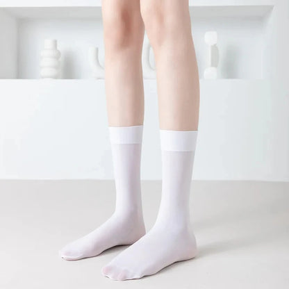 Knee High Socks for Women – Solid Color Long Socks