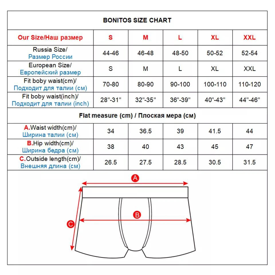 Men’s Cotton Boxer Shorts – Soft 4-Piece Underwear Set