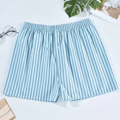Men’s Cotton Boxer Shorts – Loose Fit Casual Sleep Underwear