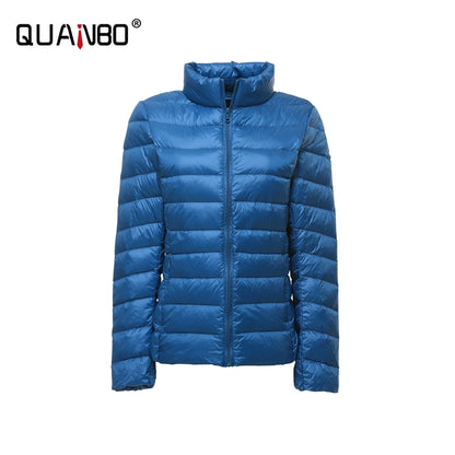 Women Spring Jacket Fashion Short Ultra Lightweight Packable Puffer Coats 15 Colors Female Down Warm Korean Slim Fit Parkas 5XL