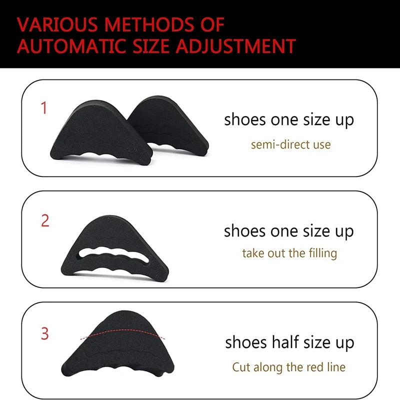 Toe Filler Inserts – Soft Reusable Shoe Toe Cushions