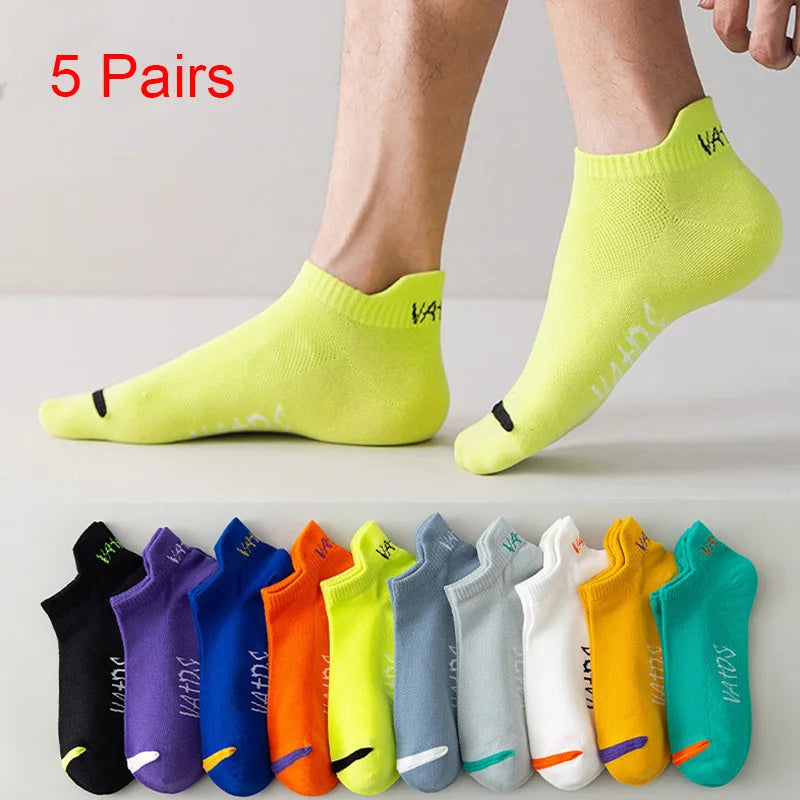 Men's No Show Socks Breathable Ankle Running Sport Socks