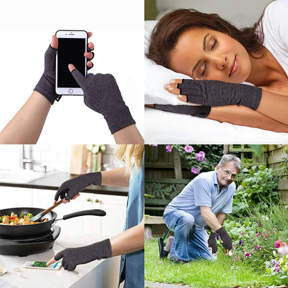 Fingerless Compression Gloves for Sports Hand Support 1 Pair