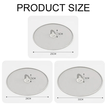 Stainless Steel Splatter Guard – Mesh Oil Splash Screen