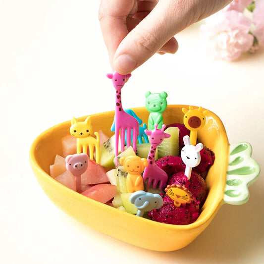 Reusable Fruit Forks Plastic Dessert Picks Small Serving Utensils