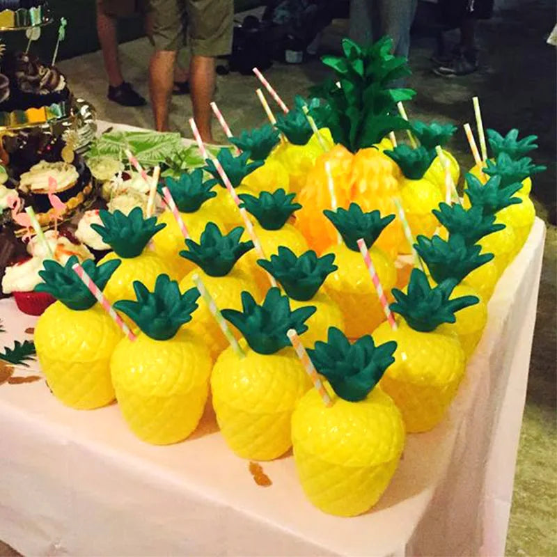 Pineapple Party Cups 6/10pcs Tropical Juice Cups for Summer Events
