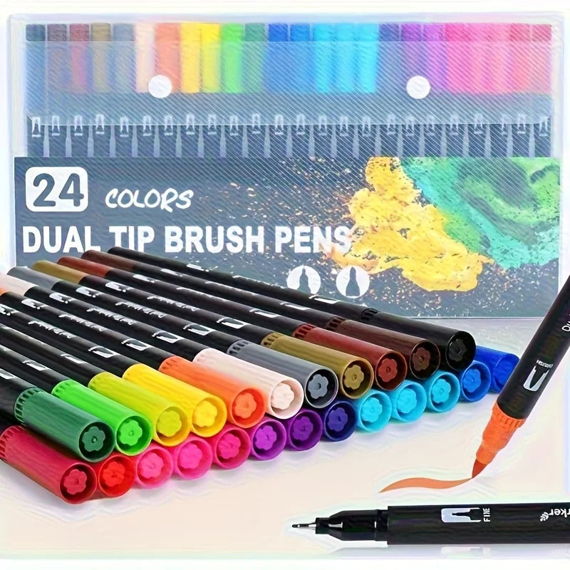 24-Color Watercolor Markers