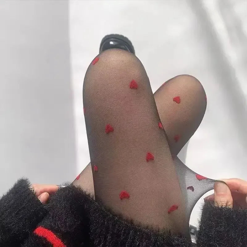 Polka Dot Tights for Women – Vintage Sheer Pantyhose