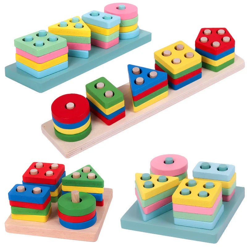 Wooden Shape Matching Toy for Kids