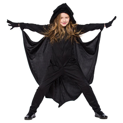 Purim Bat Jumpsuit For Girl Costume Creepy Vampire Animal Spooktacular Outfit Cosplay Carnival Halloween Fancy Party Dress