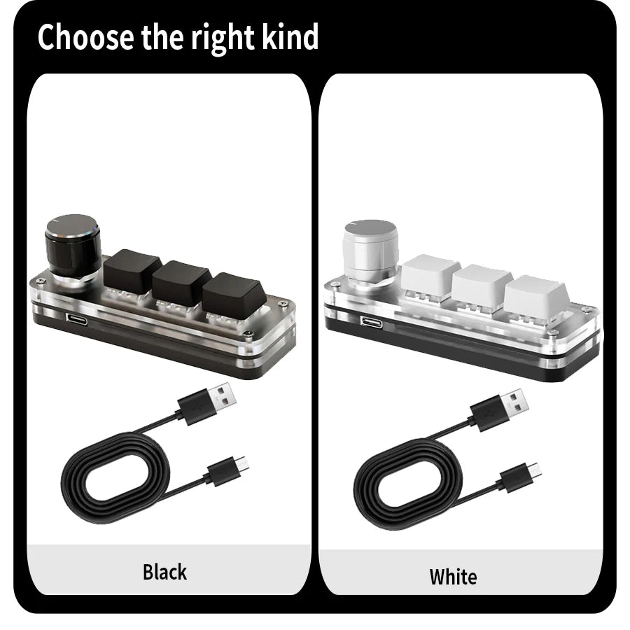 3-Key Macro Keypad RGB Hot-Swappable