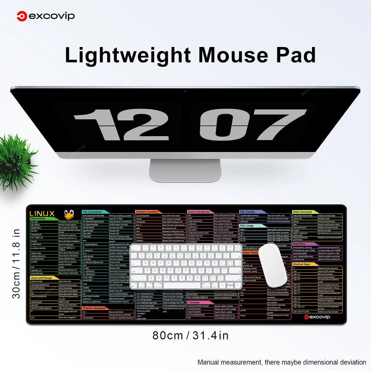 inux Mouse Pad – Shortcuts Desk Mat for Programmers