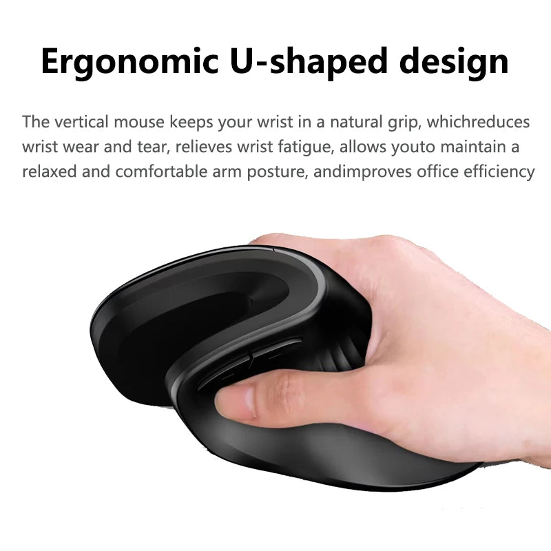 Vertical Wireless Mouse Ergonomic Silent 2.4G USB Mouse for PC