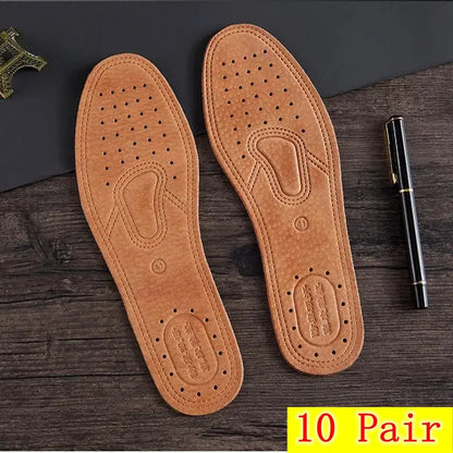Leather Insoles Cowhide Breathable Deodorizing Shoe Inserts