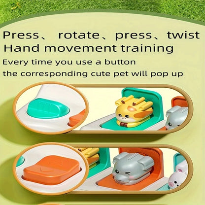 Montessori Pop Up Toy – Animal Learning Box for Kids