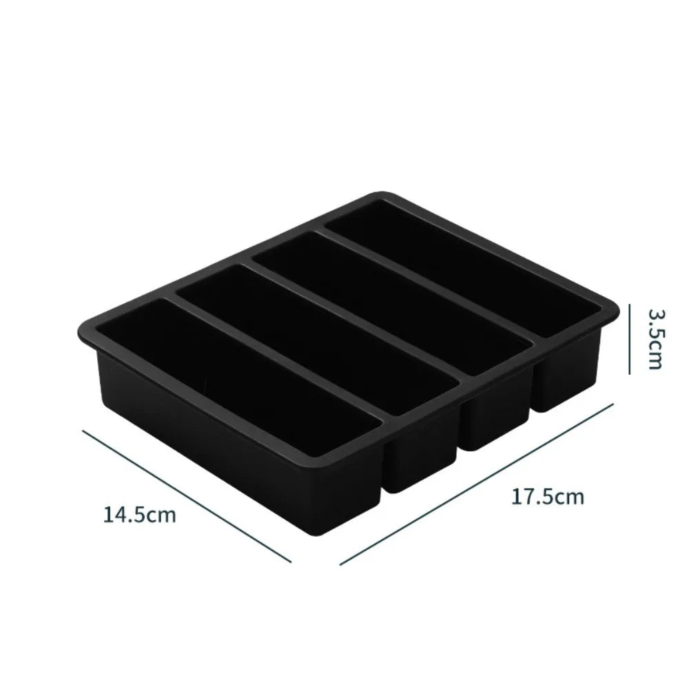 Silicone Freezer Tray 4 Grid Food Storage Mold with Lid