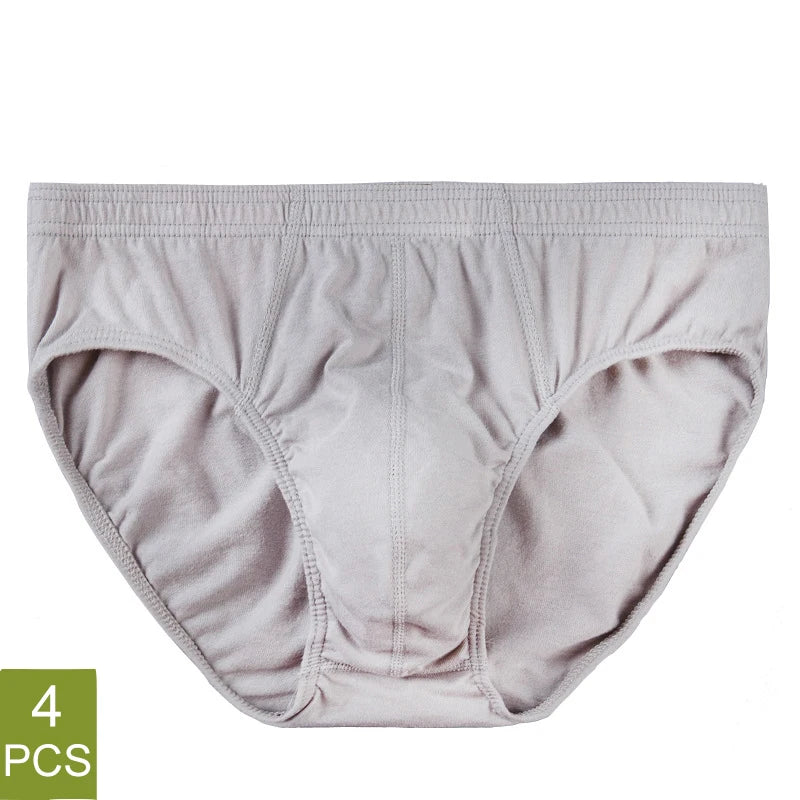 Men’s Cotton Underwear 4 Pack – Breathable Plus Size Briefs