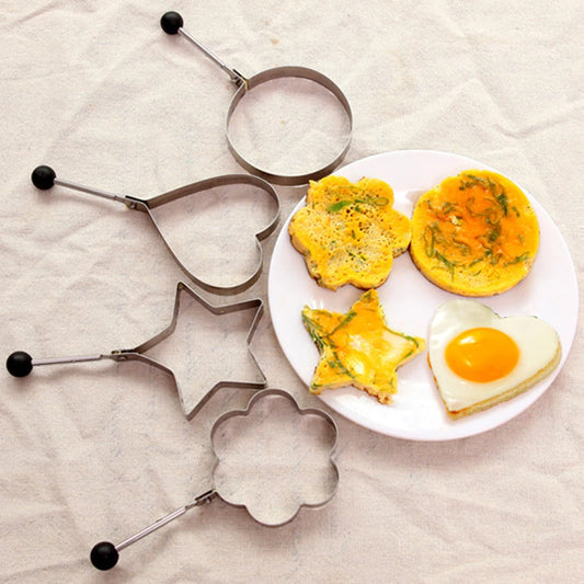 5Pcs Stainless Steel Egg Ring Molds Pancake Omelette Shapers