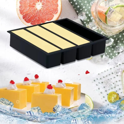 Silicone Freezer Tray 4 Grid Food Storage Mold with Lid