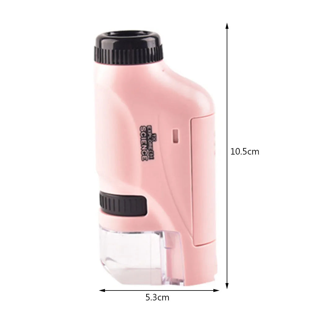 Pocket Microscope for Kids – 60-120X Handheld Science Kit