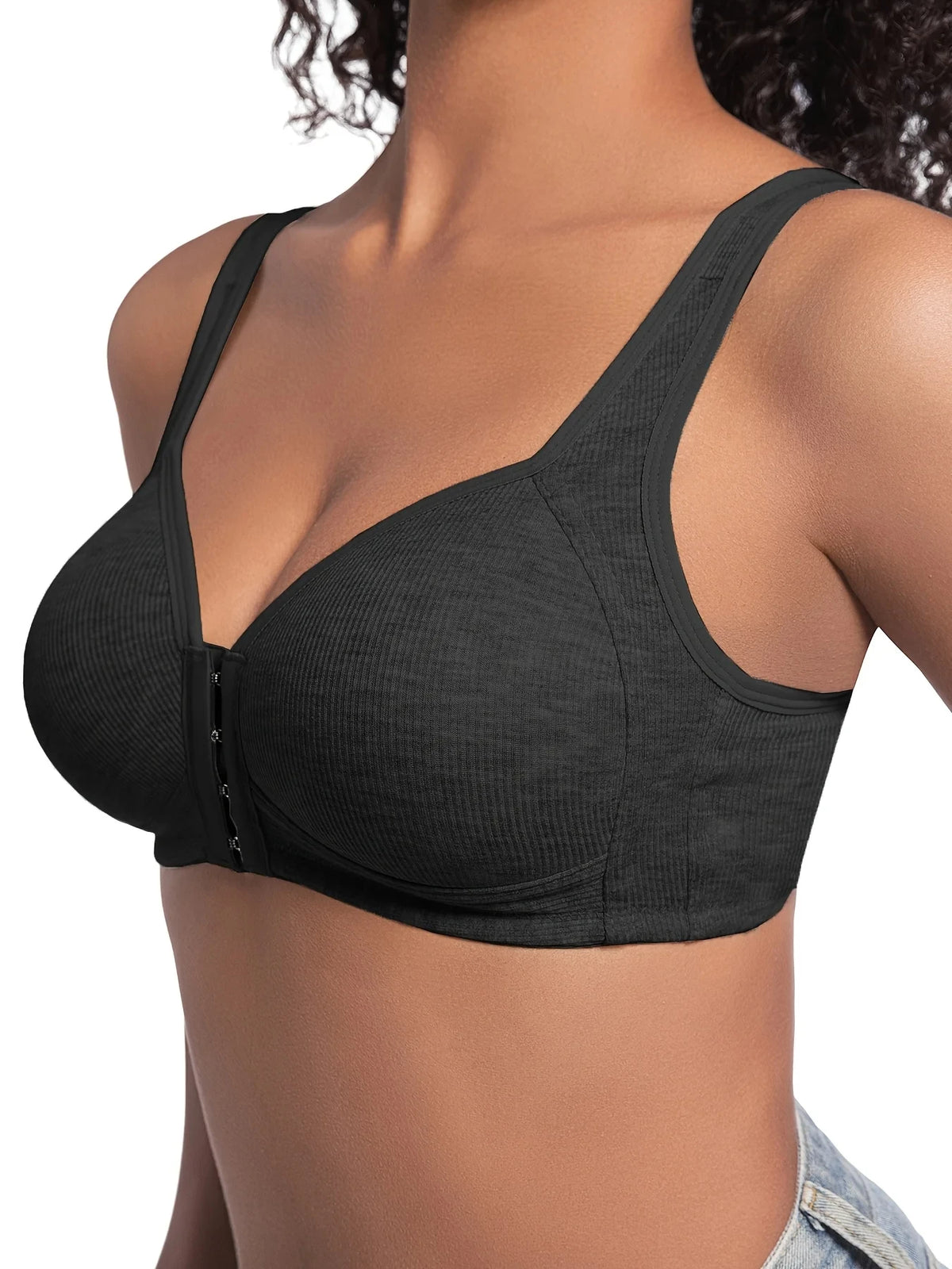 Wireless Front Closure Bra – Full Coverage Wire-Free Support