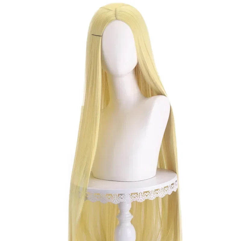 40Inch Long Straight Cosplay Wig Centre Parting Central Split Blond Pink Rose Red Purple Heat Resistant Synthetic Hair Wigs