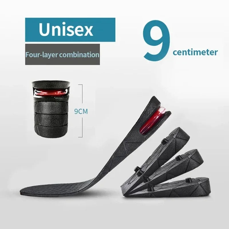 Height Increase Insoles Adjustable 3–9cm Heel Lift Shoe Inserts
