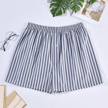 Men’s Cotton Boxer Shorts – Loose Fit Casual Sleep Underwear