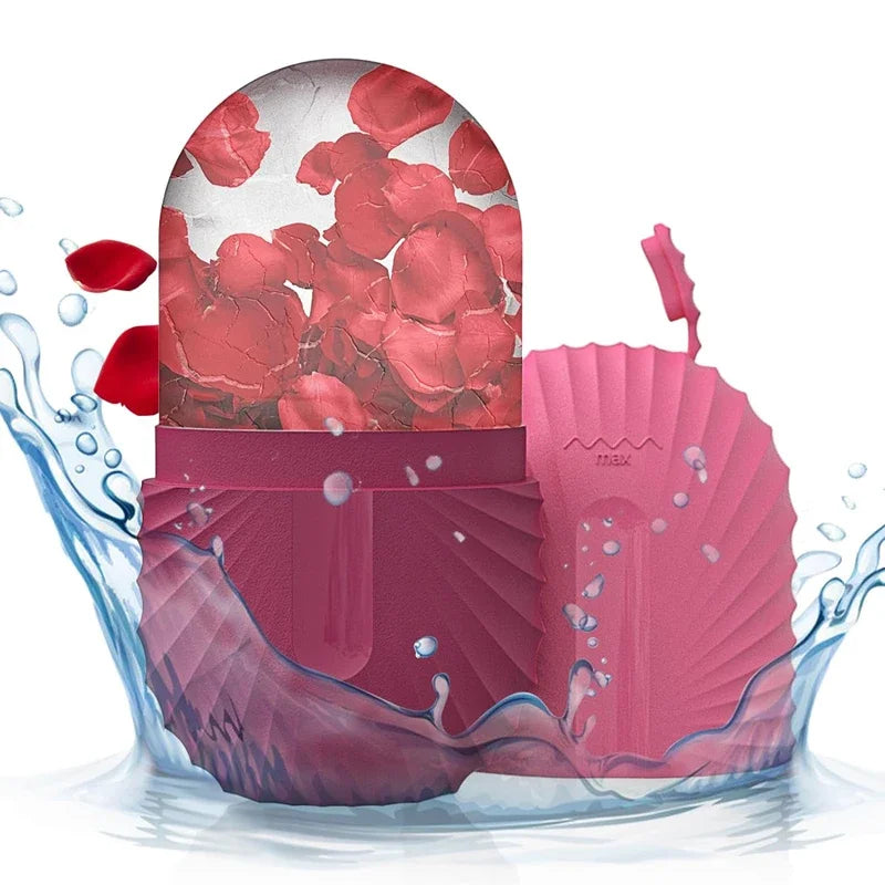 Ice Face Roller Silicone Facial Ice Mold for Cooling Massage