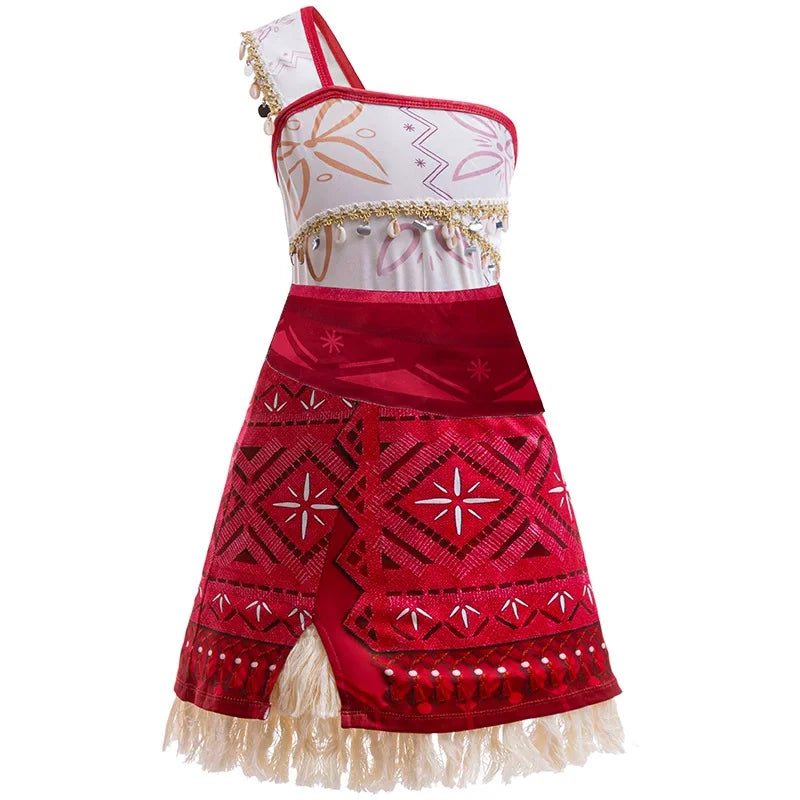 New Movie Girl Dress 2026 Halloween Party Ocean Adventure Costume Princess Clothes Children Vaiana Outfit Dress