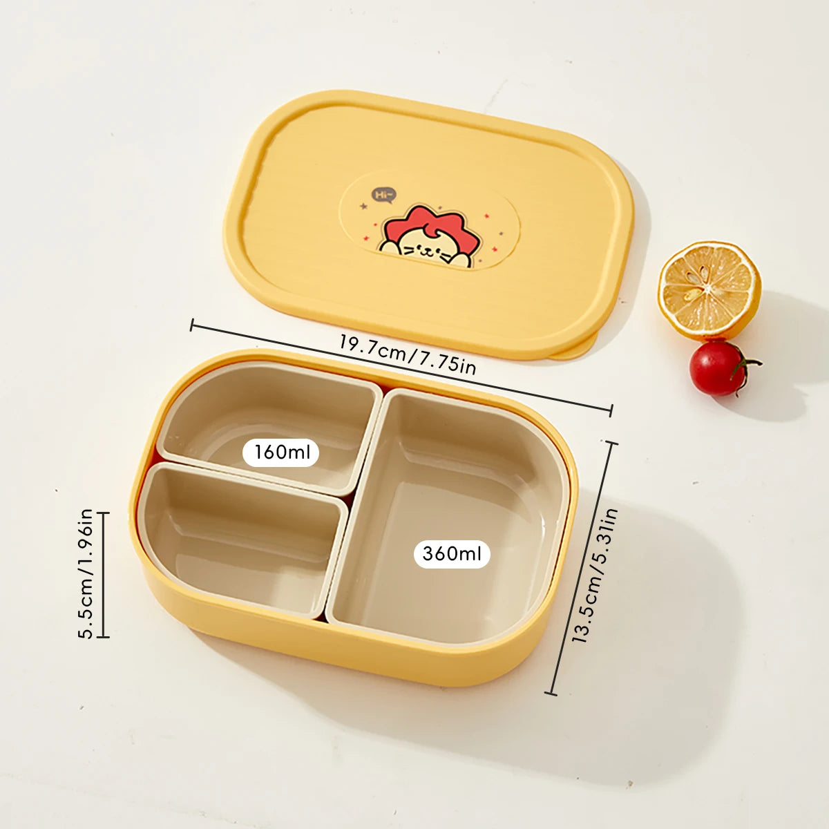 3 Compartment Bento Box