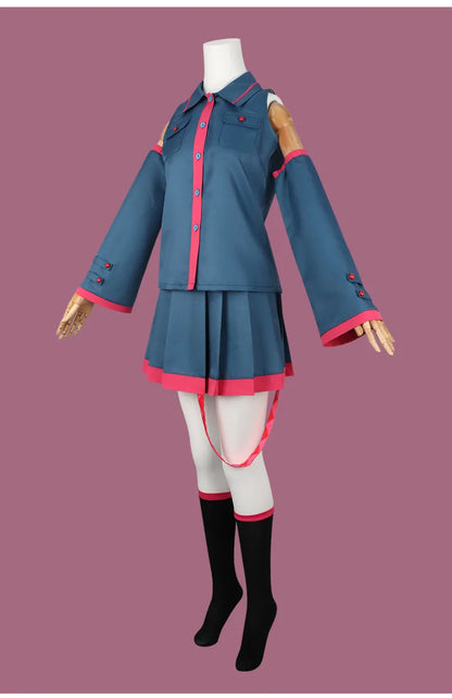 Anime In Stock Kasane Teto Blue Miku Cosplay Costume Wig Anime Mikuu UTAU Vtuber Halloween Carnival Party Women Performance Suit