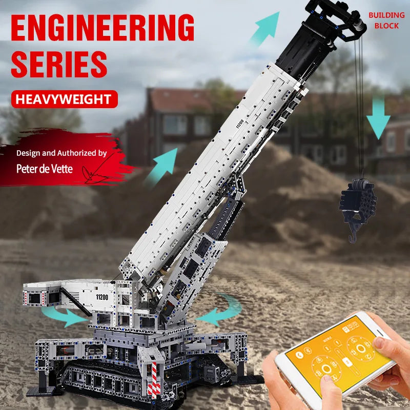 RC Motorized Crane Building Blocks