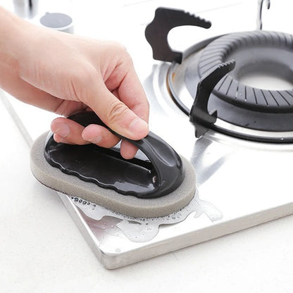 Kitchen Cleaning Brush Sponge Scrubber With Ergonomic Handle