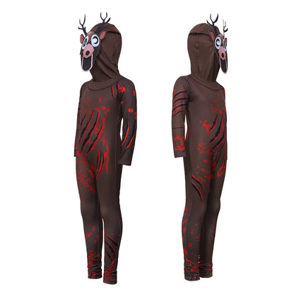 Children Adult Cosplay 99 Nights Forest Deer Owl Clothing 3D Print Cosplay Costume Halloween Carnival Horror Game Dress Up Suit