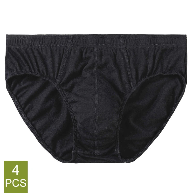 Men’s Cotton Underwear 4 Pack – Breathable Plus Size Briefs