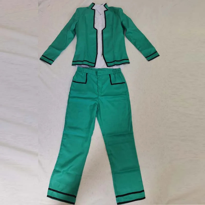 Anime Saimu Kuzuo Cosplay Costume Disaster Life K- Nan Role-playing Props Saiki Kusuo Uniform Top and Pants Saimu Kuzuo Outfits