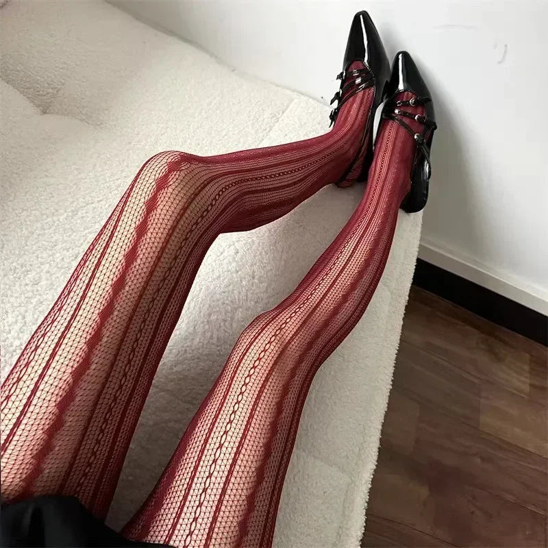 Fishnet Tights – Lace Rhombus Patterned Style