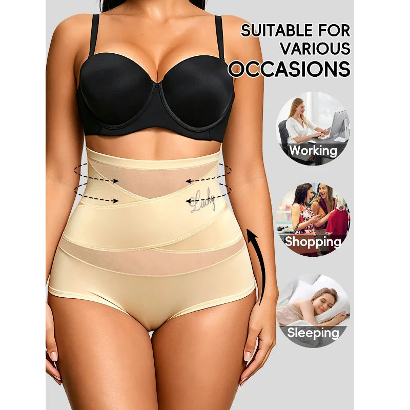 High Waisted Women’s Panties – Breathable Mesh Briefs