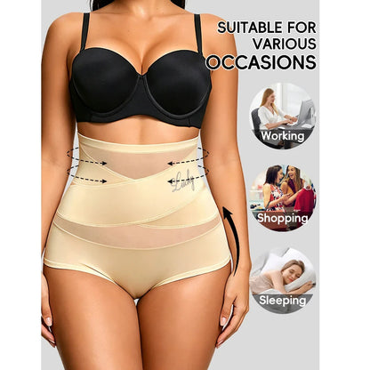 High Waisted Women’s Panties – Breathable Mesh Briefs