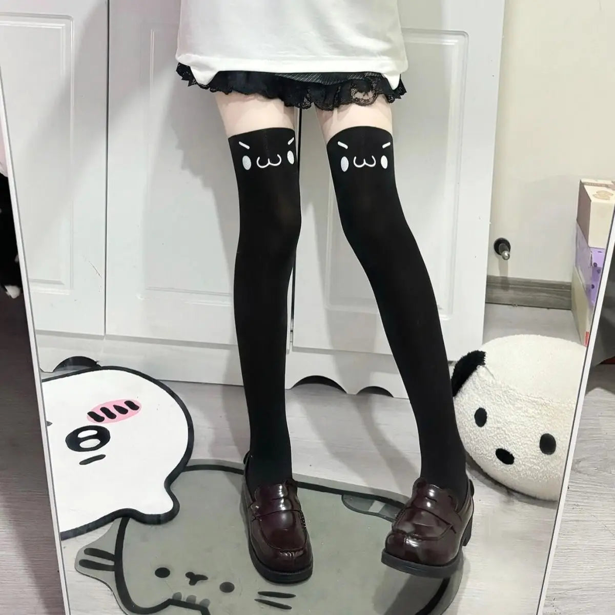 Cartoon Thigh High Socks for Women – 2 Pair Set