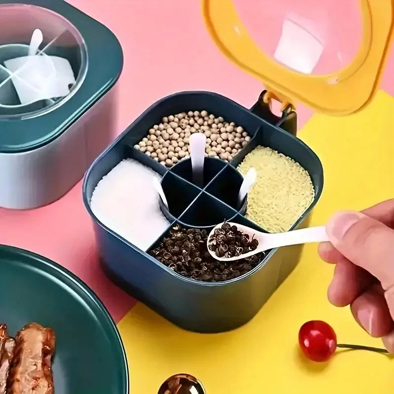 Seasoning Box with Lid & Spoons