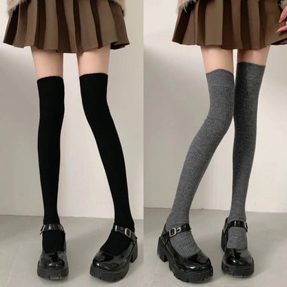Women’s Knee High Socks – Classic Striped Cotton Style