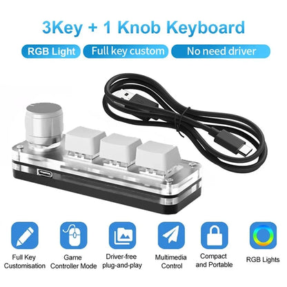 3-Key Macro Keypad RGB Hot-Swappable