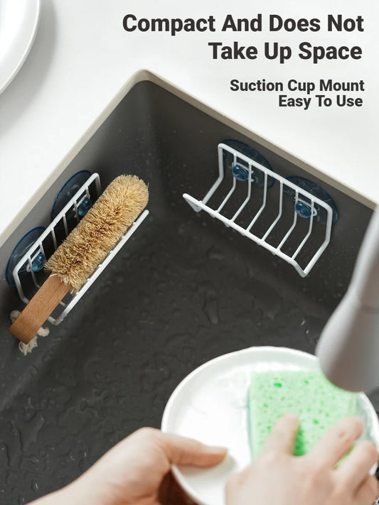 Stainless Steel Sponge Holder Suction Cup Sink Caddy
