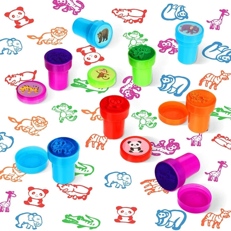 Self Inking Stamp Set – 10 Assorted DIY Craft Stamps